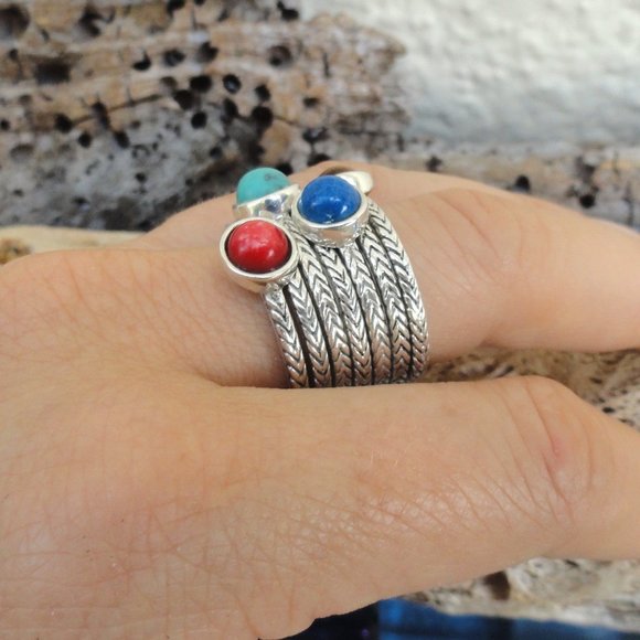 ⃘💍Stackable Gemstone Ring Set✨⃘ - Picture 9 of 15